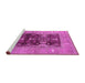 Sideview of Machine Washable Oriental Pink Industrial Rug, wshurb645pnk