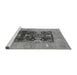 Sideview of Machine Washable Oriental Gray Industrial Rug, wshurb645gry