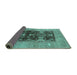 Sideview of Oriental Turquoise Industrial Rug, urb645turq