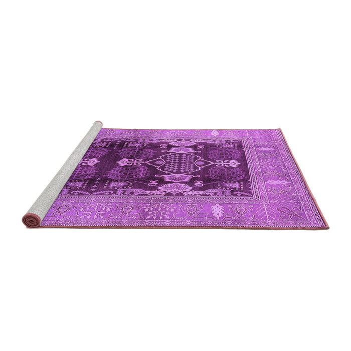 Sideview of Machine Washable Oriental Purple Industrial Area Rugs, wshurb645pur