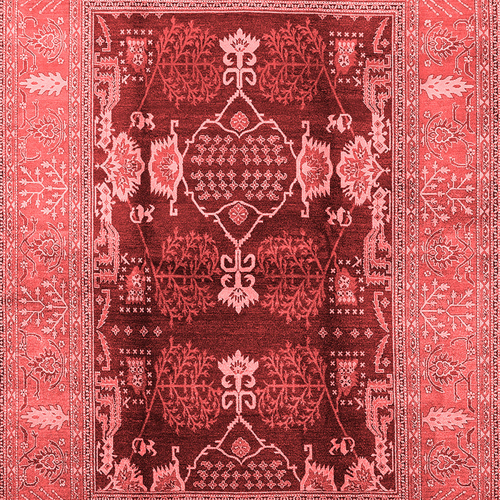 Machine Washable Oriental Red Industrial Rug, wshurb645red