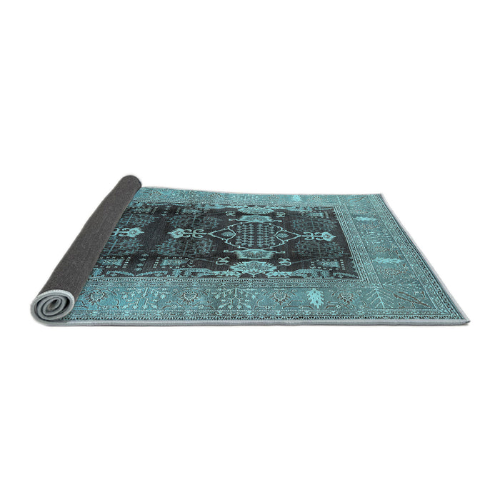 Sideview of Oriental Light Blue Industrial Rug, urb645lblu