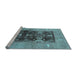 Sideview of Machine Washable Oriental Light Blue Industrial Rug, wshurb645lblu