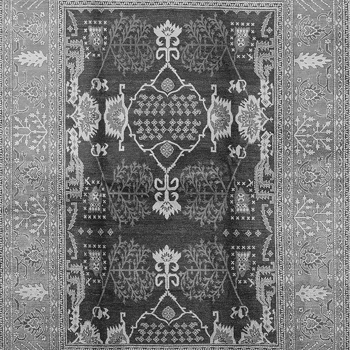 Machine Washable Oriental Gray Industrial Rug, wshurb645gry