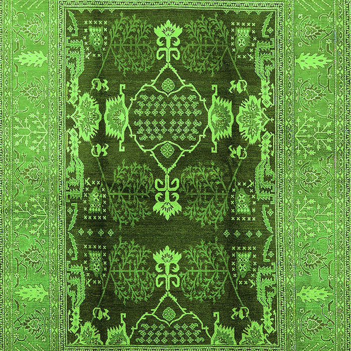 Machine Washable Oriental Green Industrial Area Rugs, wshurb645grn