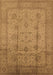 Machine Washable Oriental Brown Industrial Rug, wshurb646brn