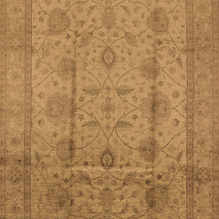 Machine Washable Oriental Brown Industrial Rug, wshurb646brn