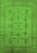 Machine Washable Oriental Green Industrial Area Rugs, wshurb646grn