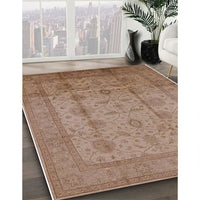 Mid-Century Modern Light Copper Gold Oriental Rug, urb646