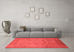 Industrial Red Washable Rugs