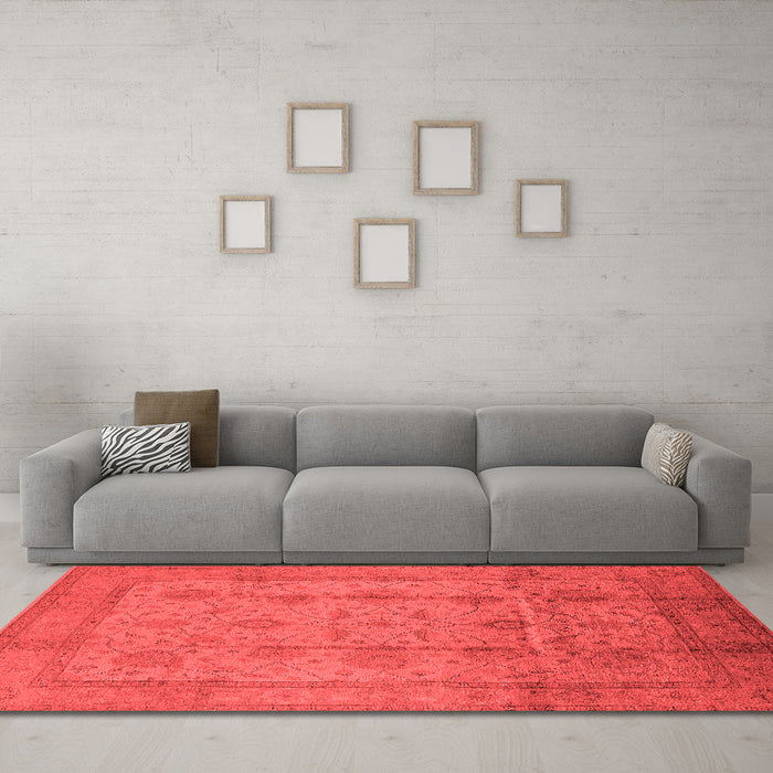 Industrial Red Washable Rugs
