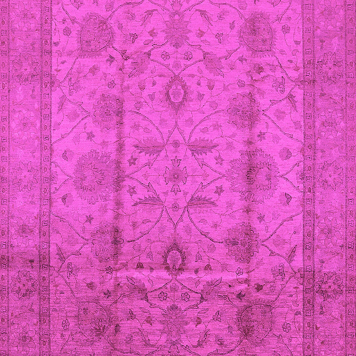 Machine Washable Oriental Pink Industrial Rug, wshurb646pnk