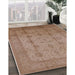 Machine Washable Industrial Modern Light Copper Gold Rug in a Family Room, wshurb646