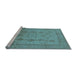 Sideview of Machine Washable Oriental Light Blue Industrial Rug, wshurb646lblu