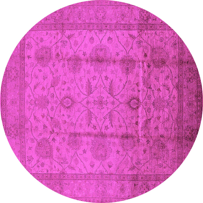 Round Oriental Pink Industrial Rug, urb646pnk