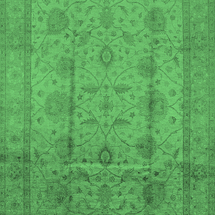 Machine Washable Oriental Emerald Green Industrial Area Rugs, wshurb646emgrn