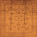 Square Oriental Orange Industrial Rug, urb646org