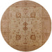 Round Machine Washable Industrial Modern Brown Sand Brown Rug, wshurb647