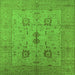 Square Oriental Green Industrial Rug, urb647grn