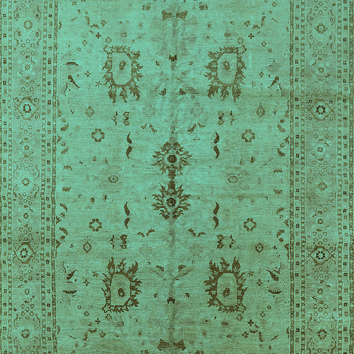 Oriental Turquoise Industrial Rug, urb647turq