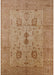 Mid-Century Modern Brown Sand Brown Oriental Rug, urb647