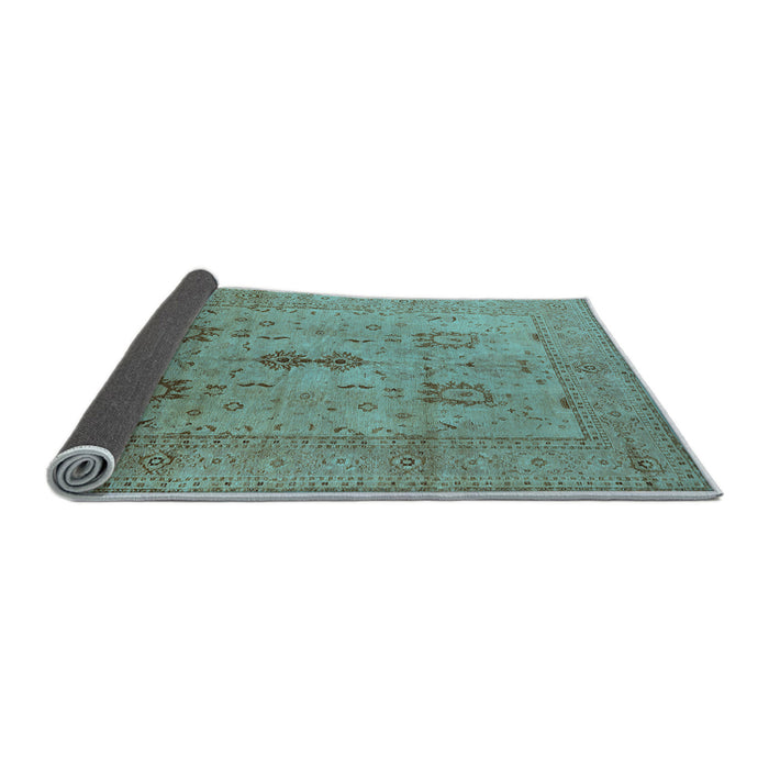 Sideview of Oriental Light Blue Industrial Rug, urb647lblu