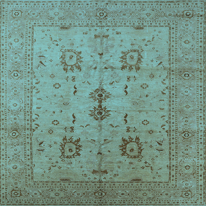 Square Oriental Light Blue Industrial Rug, urb647lblu