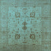 Square Oriental Light Blue Industrial Rug, urb647lblu