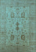 Oriental Light Blue Industrial Rug, urb647lblu