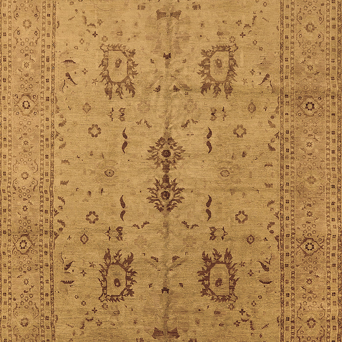 Machine Washable Oriental Brown Industrial Rug, wshurb647brn