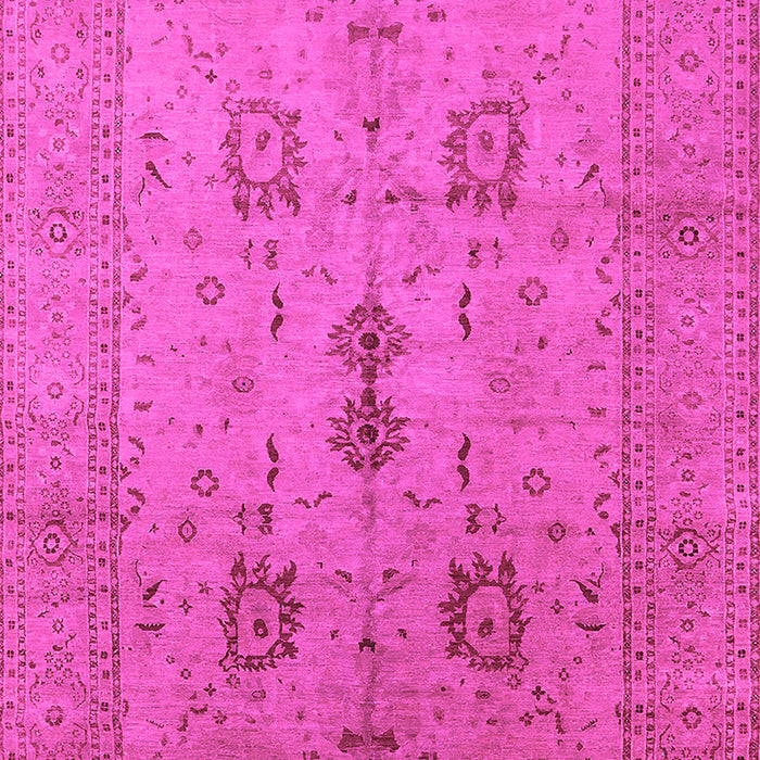 Machine Washable Oriental Pink Industrial Rug, wshurb647pnk