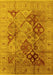 Oriental Yellow Industrial Rug, urb648yw