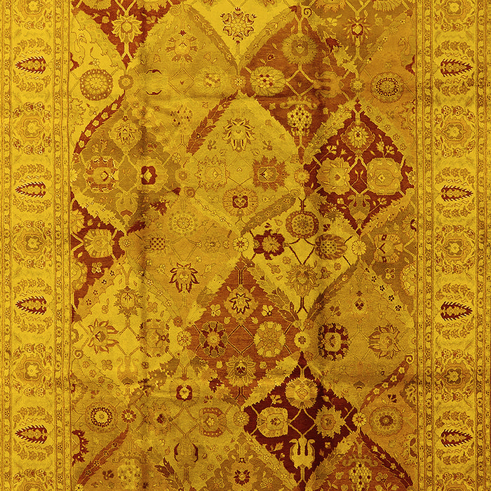 Oriental Yellow Industrial Rug, urb648yw