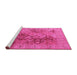 Sideview of Machine Washable Oriental Pink Industrial Rug, wshurb648pnk