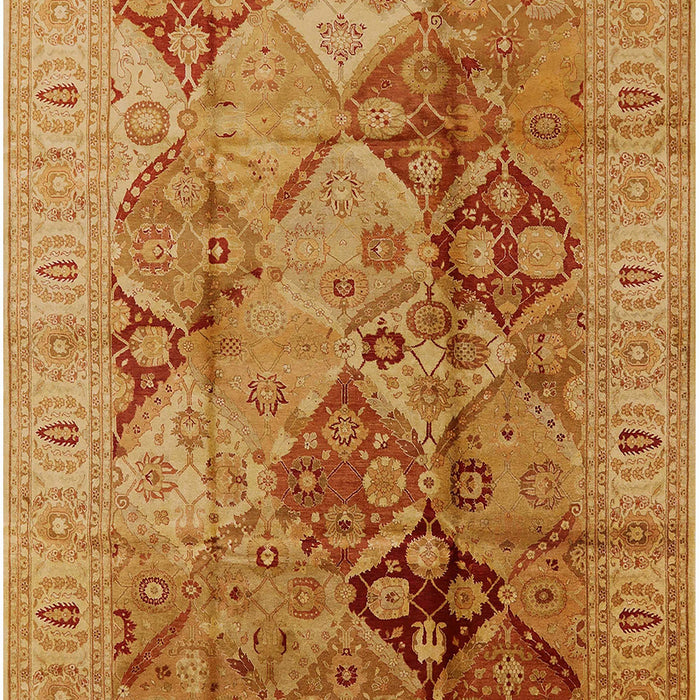 Mid-Century Modern Orange Red Orange Oriental Rug, urb648