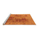 Sideview of Machine Washable Oriental Orange Industrial Area Rugs, wshurb648org