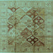 Square Oriental Light Blue Industrial Rug, urb648lblu