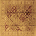 Square Oriental Brown Industrial Rug, urb648brn