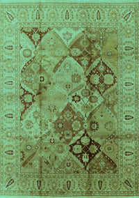 Oriental Turquoise Industrial Rug, urb648turq