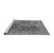 Sideview of Machine Washable Oriental Gray Industrial Rug, wshurb648gry