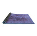 Sideview of Oriental Blue Industrial Rug, urb648blu