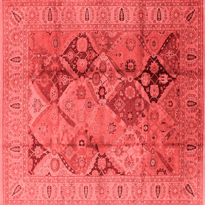 Machine Washable Oriental Red Industrial Rug, wshurb648red
