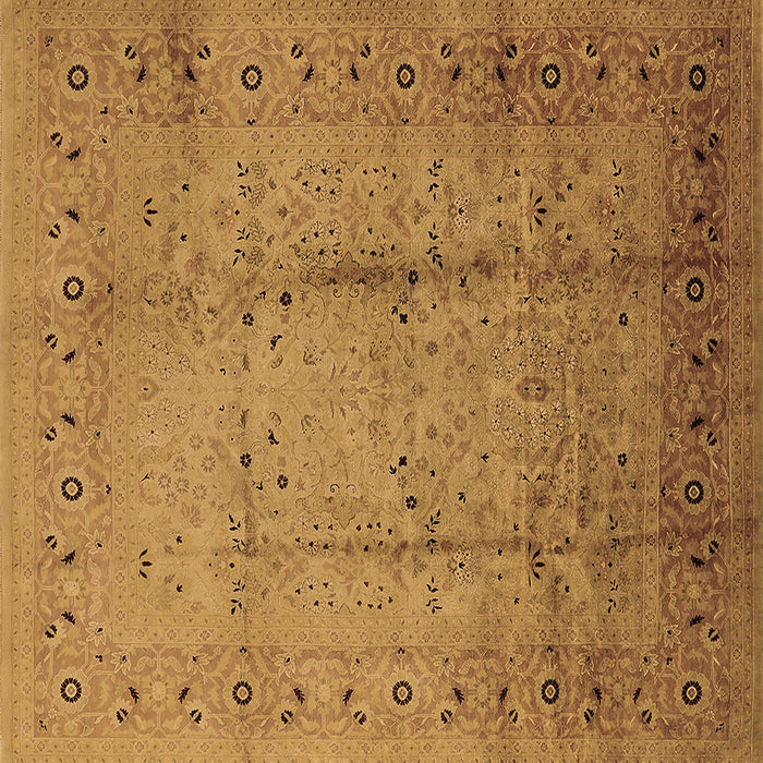 Square Oriental Brown Industrial Rug, urb649brn