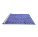 Sideview of Machine Washable Oriental Blue Industrial Rug, wshurb649blu