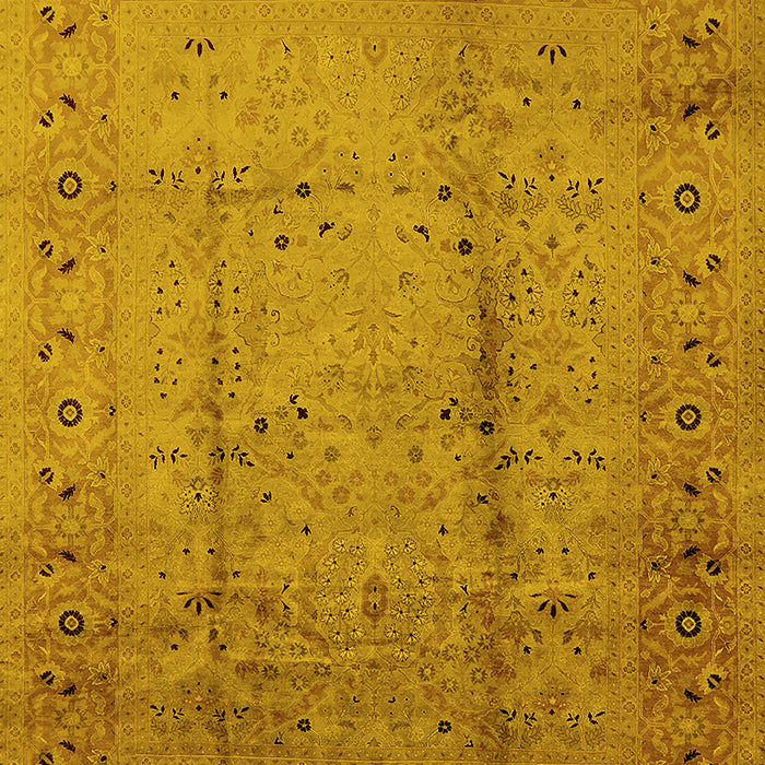 Oriental Yellow Industrial Rug, urb649yw