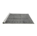 Sideview of Machine Washable Oriental Gray Industrial Rug, wshurb649gry