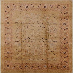 Square Machine Washable Industrial Modern Bronze Brown Rug, wshurb649