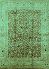 Oriental Turquoise Industrial Rug, urb650turq