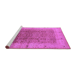 Sideview of Machine Washable Oriental Purple Industrial Area Rugs, wshurb650pur