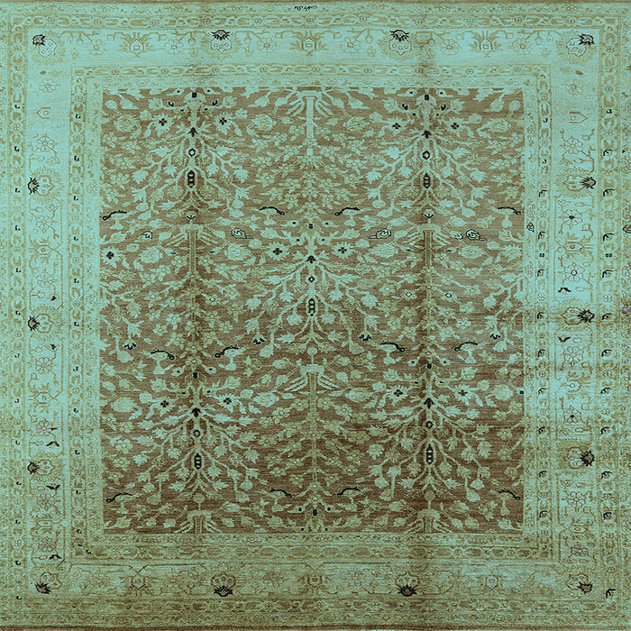 Square Oriental Light Blue Industrial Rug, urb650lblu